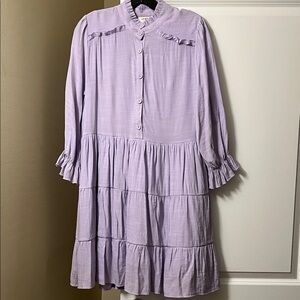 Umgee Lilac Ruffled Dress